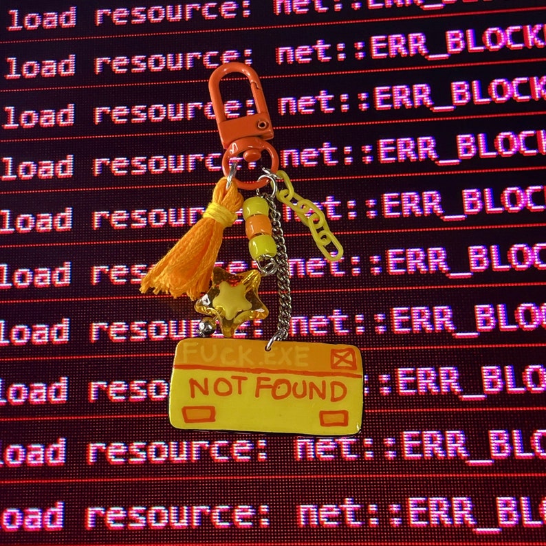 Not Found ERROR Code Keychain - Etsy