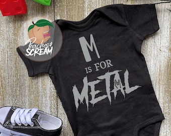 M is for Metal - Baby Onesie / Toddler Tee