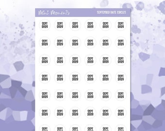 2024 | Monthly Date Circles | Stickers