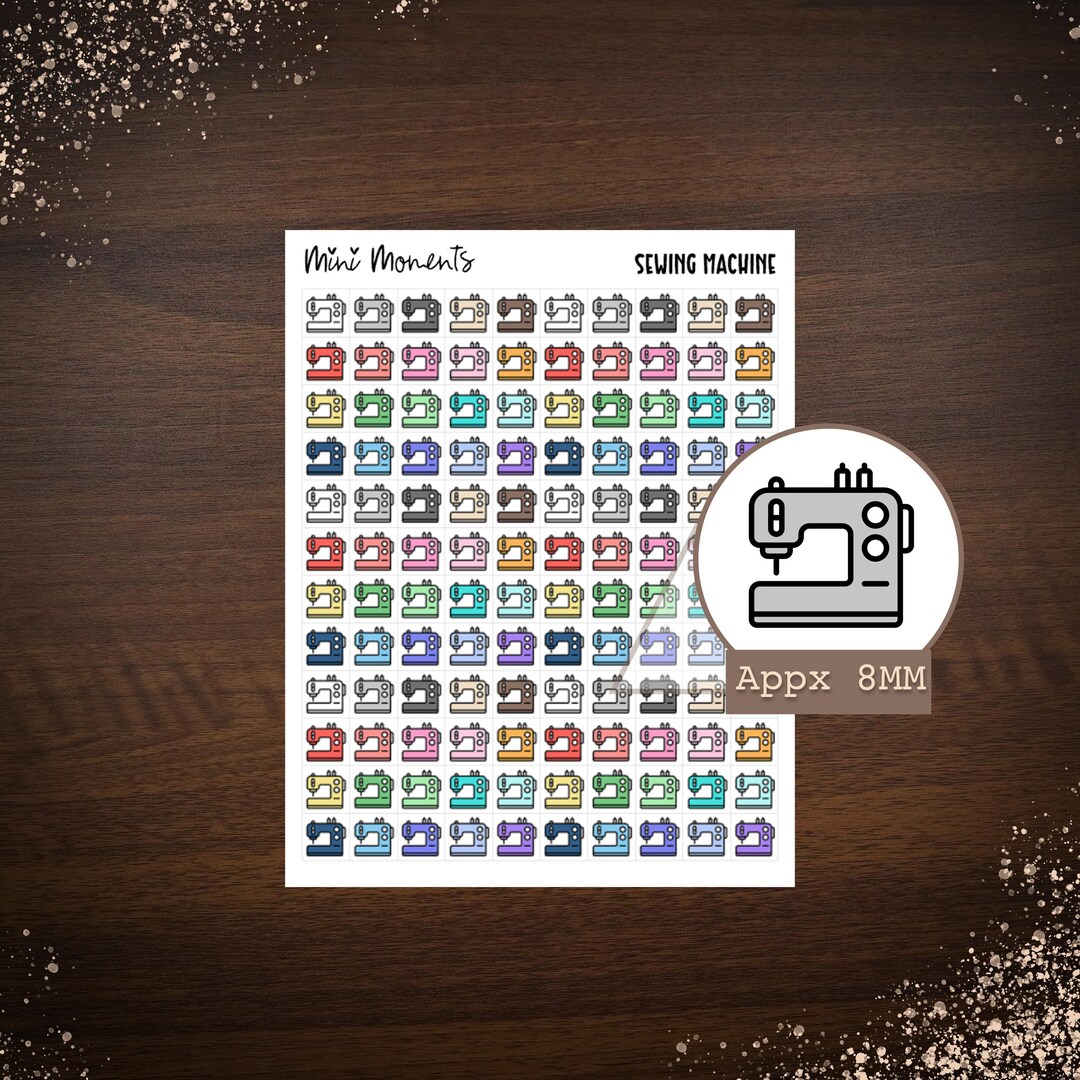 Sewing Machine (colour) | Teeny Icons | Hobonichi, Bullet Journals ...