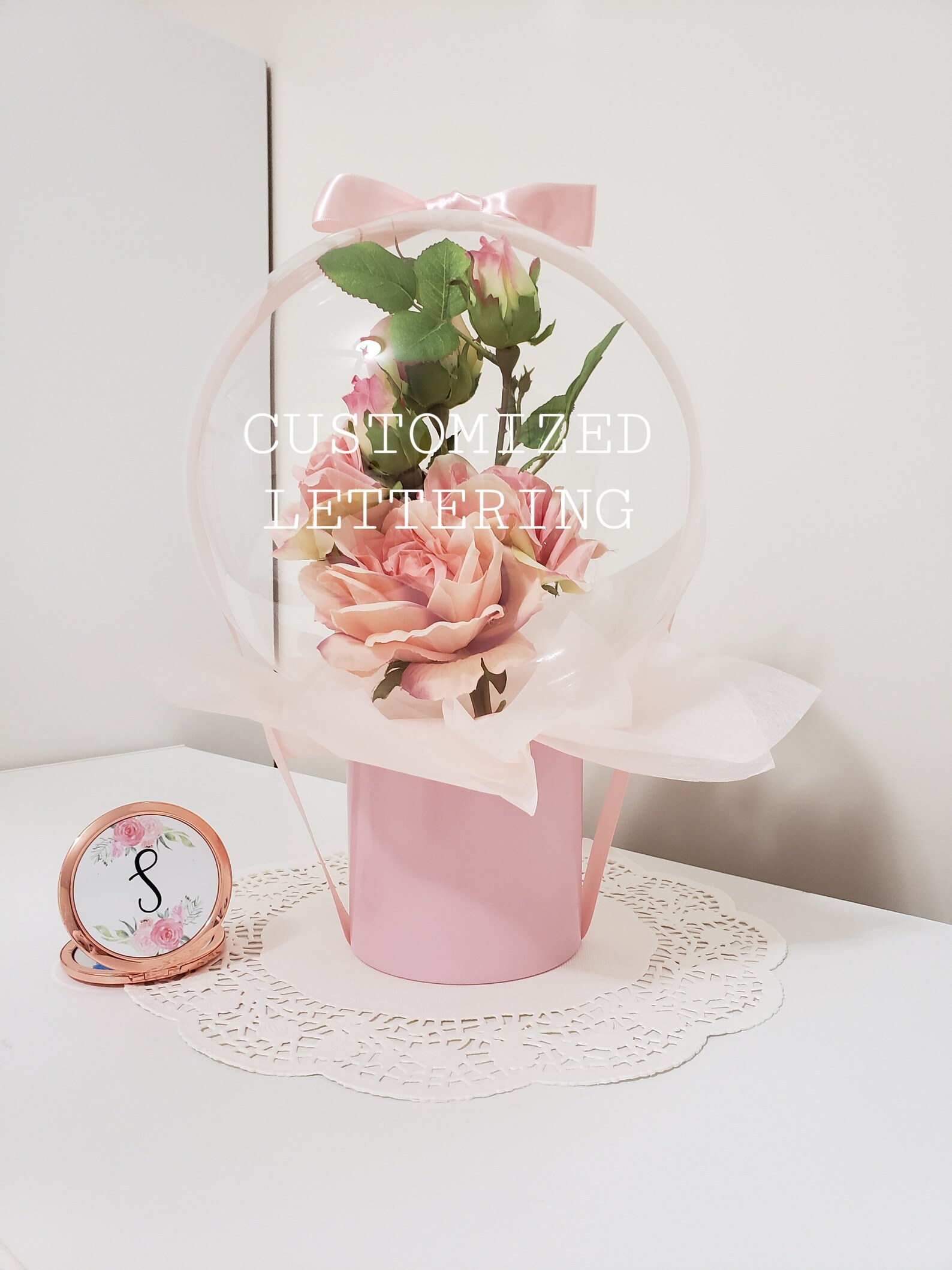 Flower in Balloon Flower Balloon Birthday Anniversary Gift Etsy