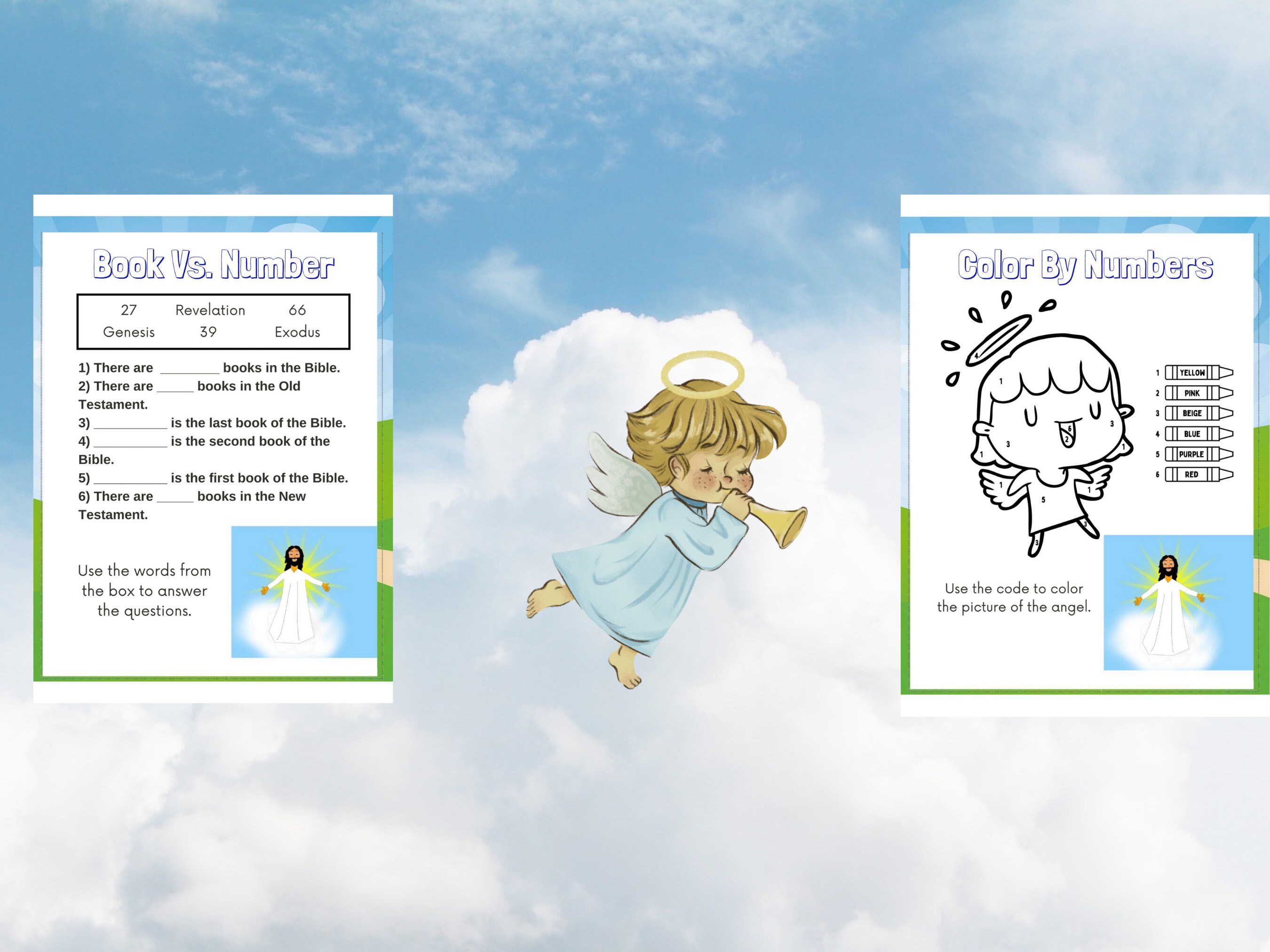 Bible Printables for Kids Activity Bundle Bible Study Games Bible Games ...