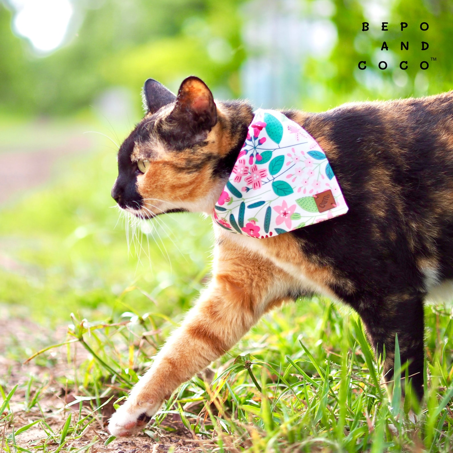 Blooming Pink Cat Bandana Collar with Safety Breakaway Etsy
