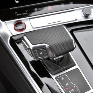 Alcantara, Carbon Fiber, and Black perforated leather Gear Shift Knob cover For Audi C8/D5/4M Models