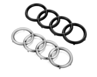 Premium Front Grille Ring Emblems for Audi Models