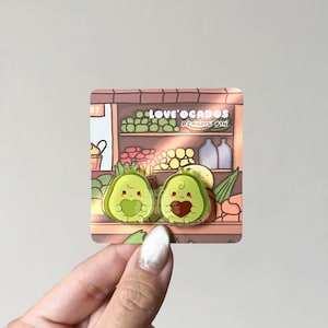 Love Avocados - 0.95&quot; | Acrylic Pin, Anniversary Gift, Friendship Gift, Matching Gift, Cute Gift | For Him | For Her