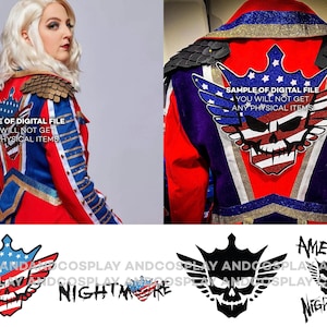 File SVG per cosplay di American Nightmare, pacchetto di loghi Cricut!! SOLO file DIGITALI!!
