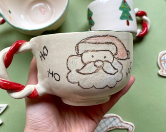 Handmade ceramic  Christmas mug no.1