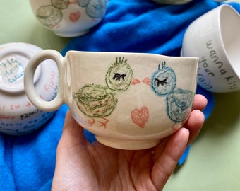 Handmade ceramic mug my little bird