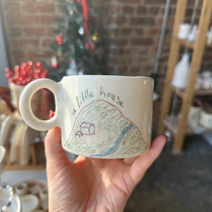 Handmade ceramic a little home mug