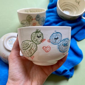 Handmade ceramic mini bowl my little bird no.1