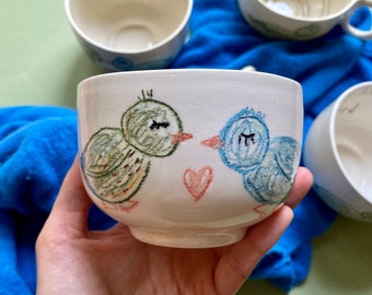 Handmade ceramic mini bowl my little bird no.3