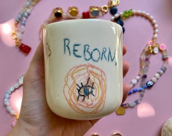 Handmade ceramic reborn mug
