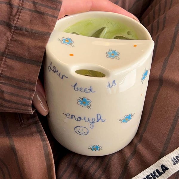 Handmade ceramic to go cup