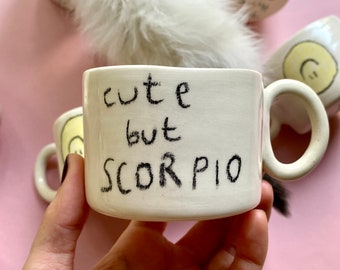 Scorpio handmade ceramic mug no.1 / with handle