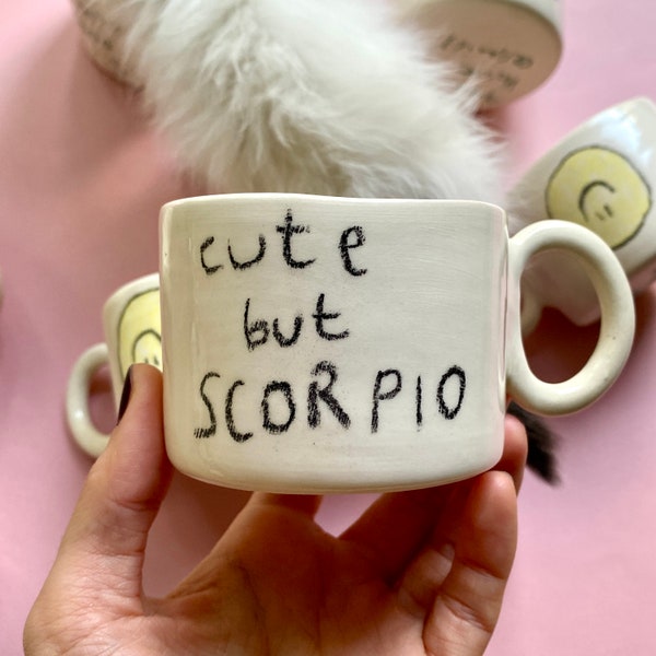 Scorpio handmade ceramic mug no.1 / with handle