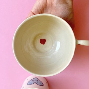 Happy Love Handgemachte Keramik Tasse Bild 2