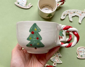 Handmade ceramic  Christmas mug no.2