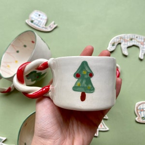 Handmade ceramic  Christmas mug no.3