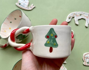 Handmade ceramic  Christmas mug no.3