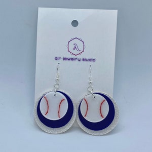 New York Yankees baseball earrings