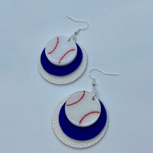 Detroit Tigers baseball earrings