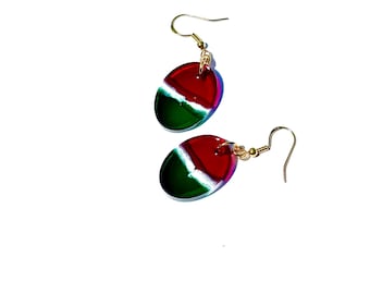Minnesota Wild hockey earrings