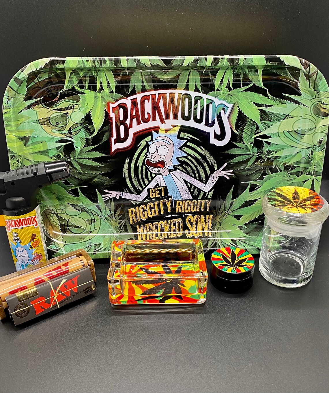 Rick and Morty Rolling Tray Set Set includes Ash Tray and Etsy