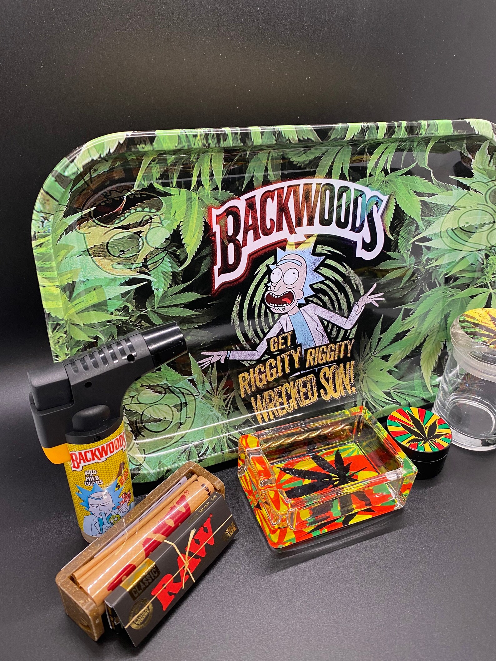 Rick and Morty Rolling Tray Set Set includes Ash Tray and Etsy
