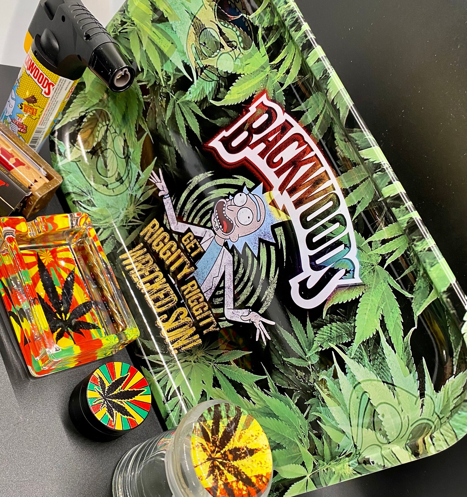 Rick and Morty Rolling Tray Set Set includes Ash Tray and Etsy