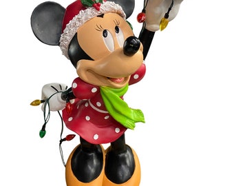 Disney Minnie Mouse Hanging Christmas Lights Statue