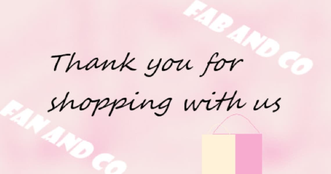 Thank you for shopping with us cards Etsy