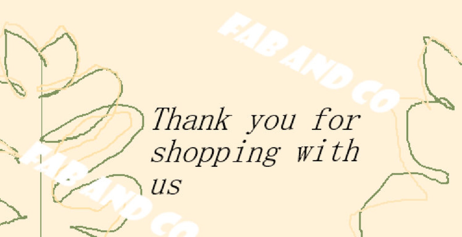 Thank you for shopping with us cards Etsy