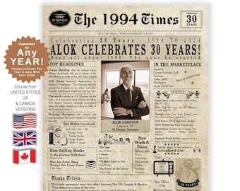 30 Year Work Anniversary Gift | 30 Years of Service Award  | Thirty Year Employee Recognition | Appreciation Plaque | Employee Service Award
