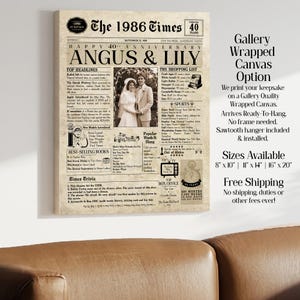 40th Anniversary Gift | 40th Anniversary Gift For Men & Women | 1986 | Wedding Gift For Parents | 40th Anniversary Card image 5