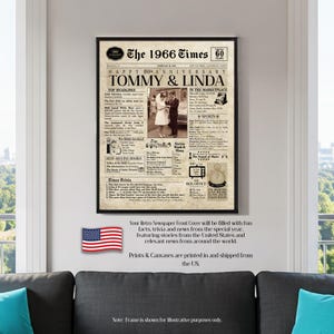 60th Anniversary Gift. 60 Years Anniversary Card. 1966 Anniversary Gift. Married 60 Years. 60th anniversary for him. 60 Anniversary for her immagine 2