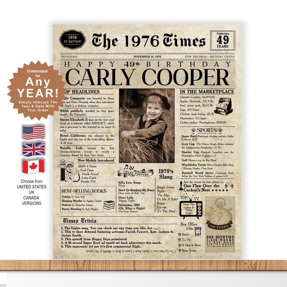 49th Birthday Gift Gift for 49 Birthday 49th Birthday for Women 49th  Birthday for Men 49 Years Old 49 Birthday