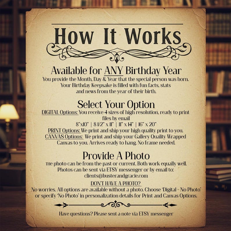 Birthday Newspaper | Back In The year They Were Born | Birthday Sign | Born In Any Year | Birthday Party Decor | Unique Birthday Ideas image 2