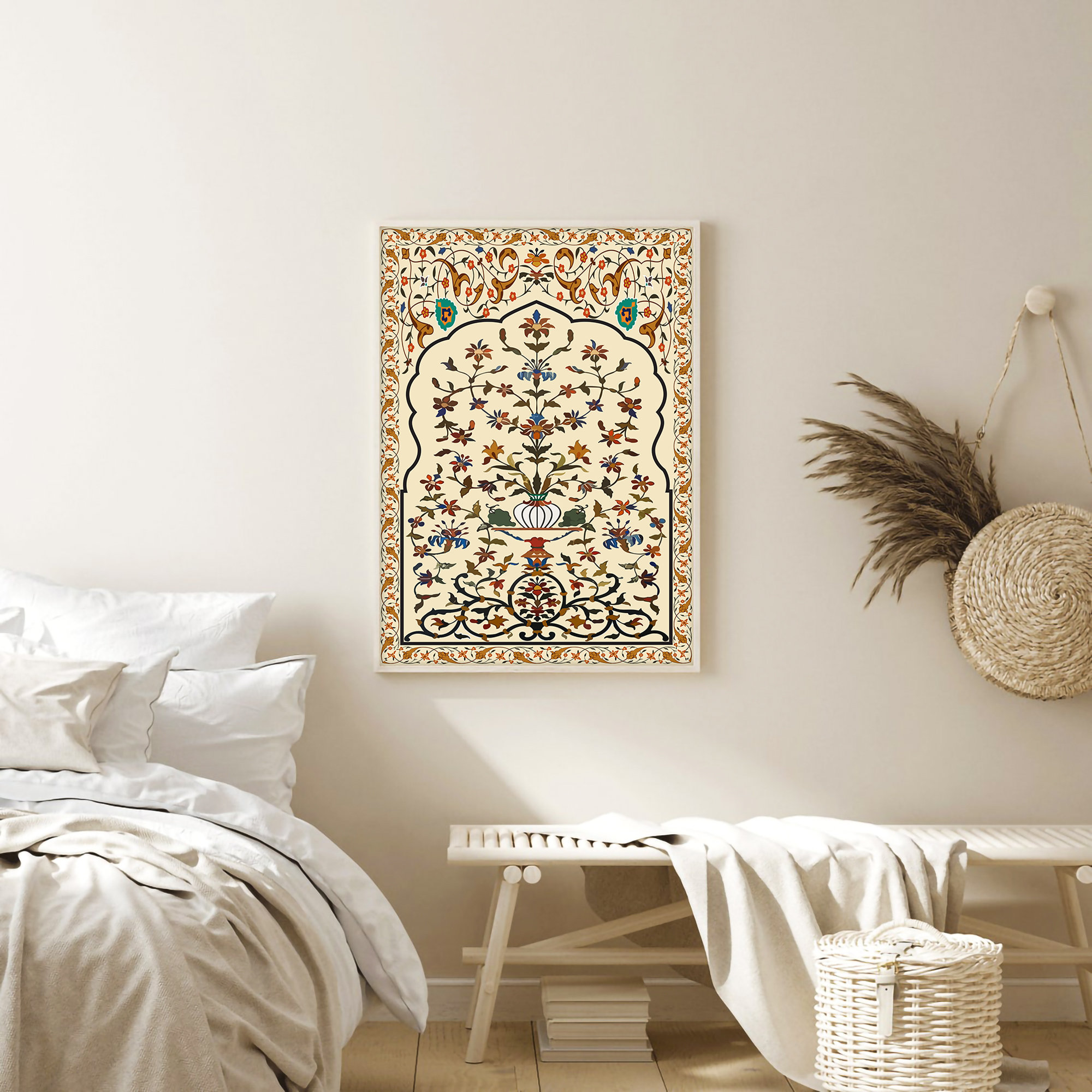 Mughal Floral Art Print: Indian Home Decor (digital Download) - Etsy