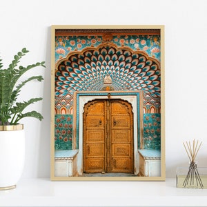 Jaipur India Art print room decor, Entrance Design, Digital Painting, Architecture, Travellers, City Photo Wall Decor, Living room