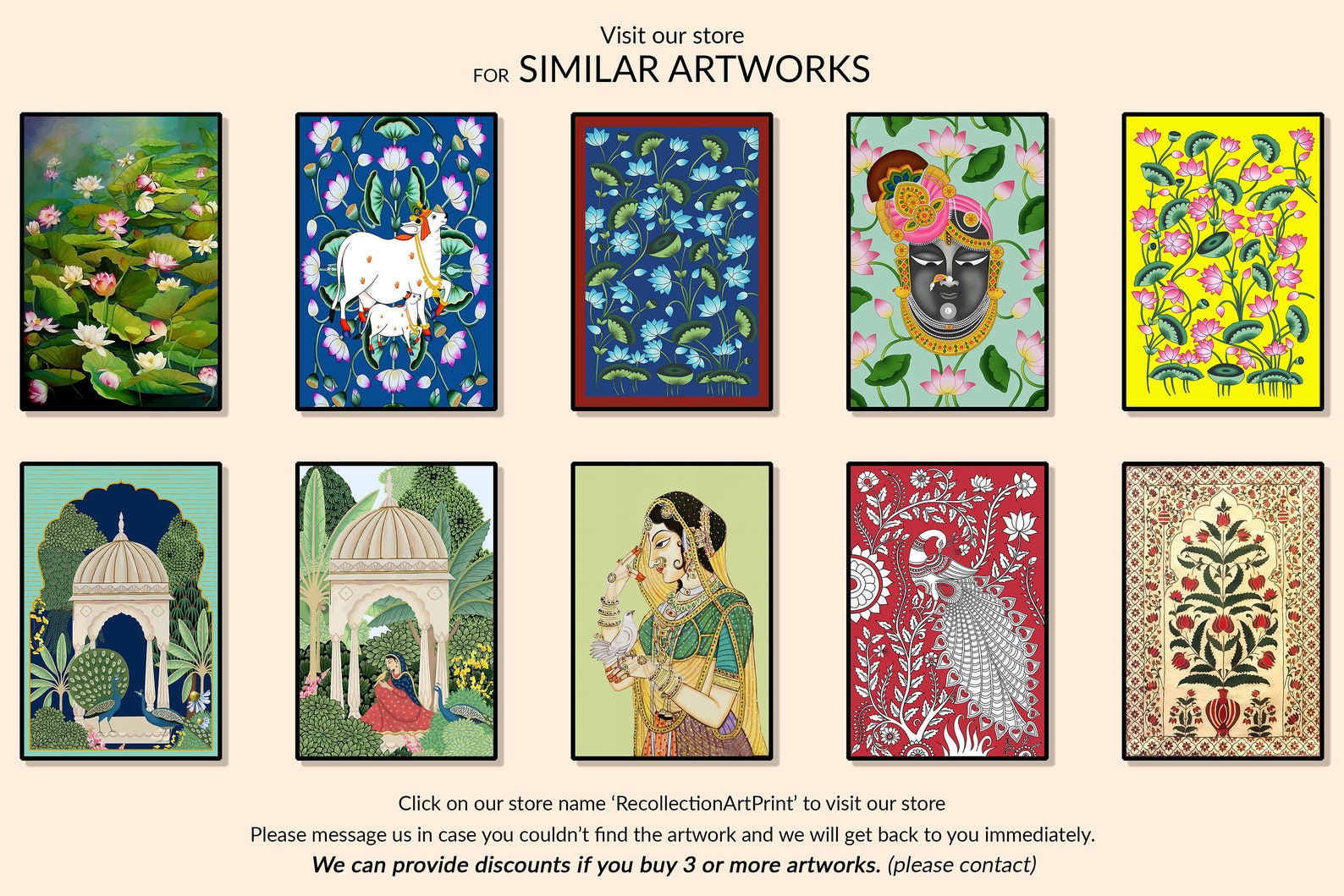Pichwai Painting Printable Download High Resolution Pichwai Etsy