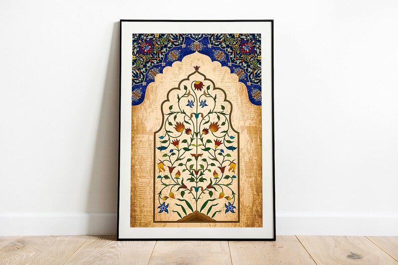 Indian Floral Wall Art Printable Indian Wall Art Instant - Etsy