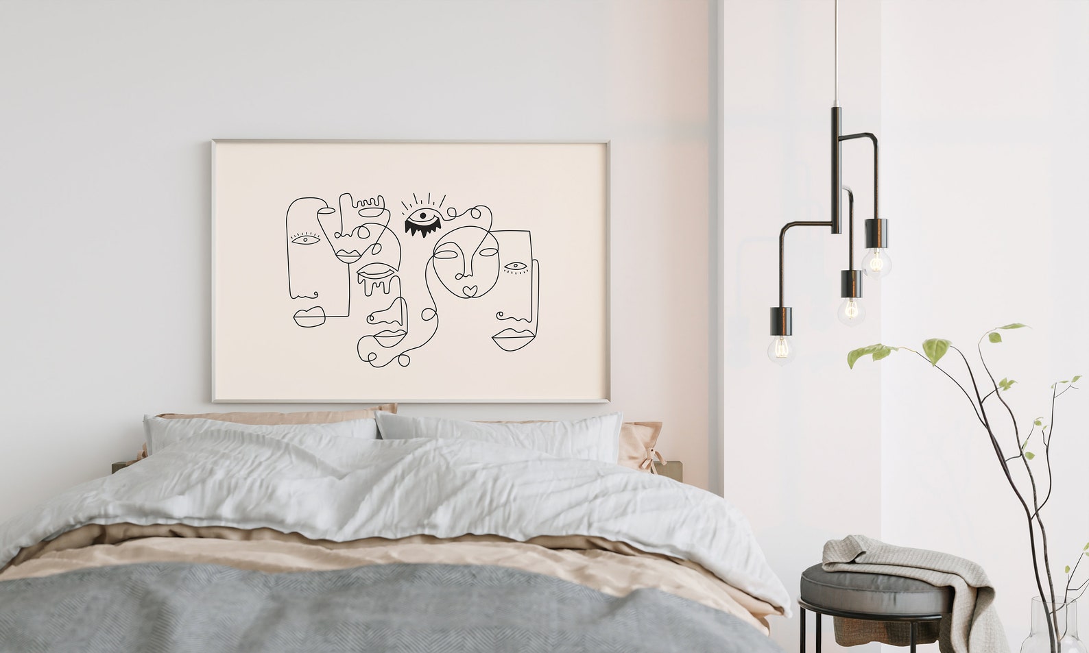 Abstract Faces Art Minimalist Art Gifts Decor Modern - Etsy