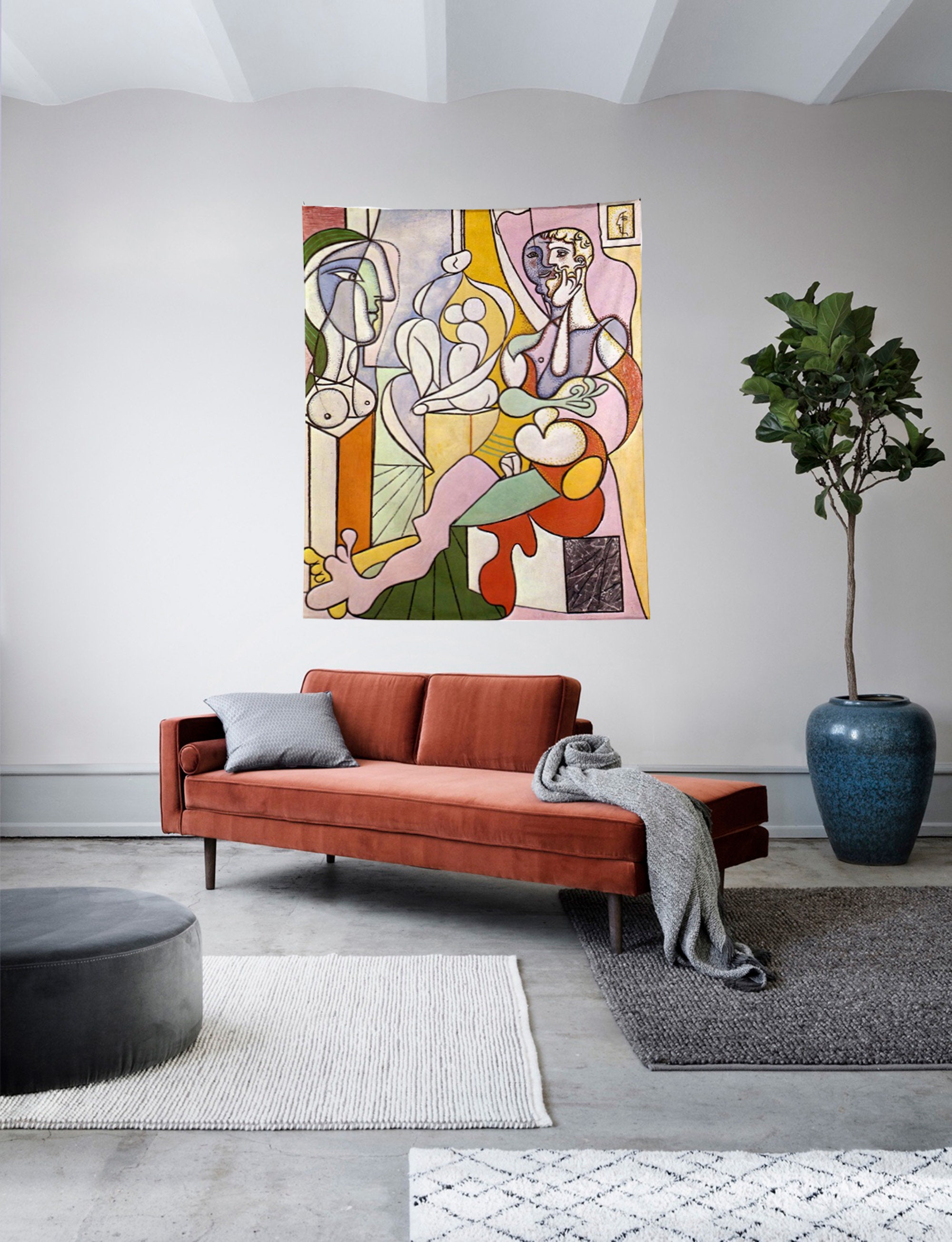 Pablo Picasso the Sculptor Modern Tapestry Abstract Art Wall - Etsy