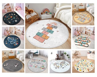 Tapis éducatif pour enfants, tapis rond pour enfants, tapis de lettres chiffres, tapis antidérapant, tapis antidérapant, tapis antidérapant, tapis pour tout-petits, table de multiplication