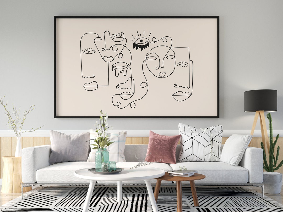 Abstract Faces Art Minimalist Art Gifts Decor Modern - Etsy