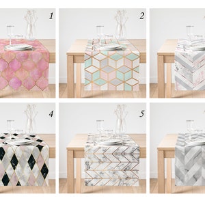 Geometric Pattern Decorative Table Runners, Geometric Runner, Suede Runner, Dining Decor, High Quality Runner, 45x140 cm