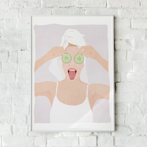Funny Self Care Printable Wall Art Sarcastic Bathroom Art Print Self Care Gift Funny Illustration Print Funny Bathroom Poster Me Time