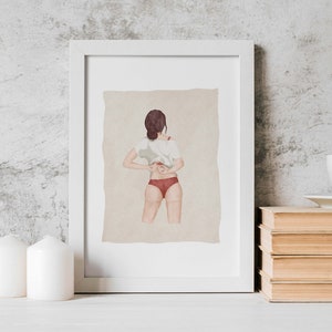 Self Care Printable Cosy Weekend Mood Art No Bra Club Bra Print Braless Self Care Illustration Self Care Print Bra Off Bra Art