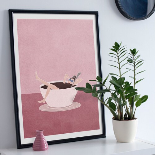 Coffee Wall Decor Kitchen Wall Art Coffee Art Print Neutral Etsy